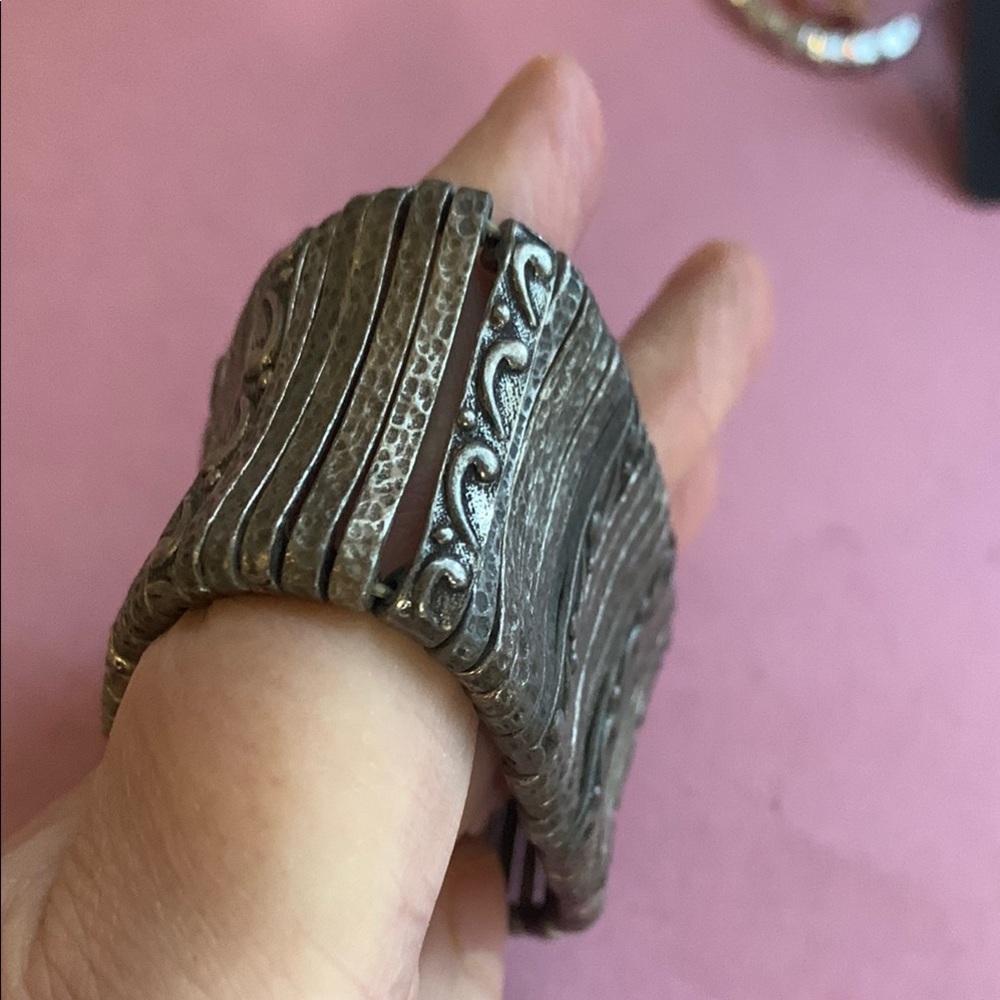 Silver Textured Bracelet - Picture 11 of 13